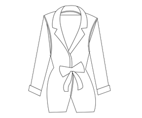 Jacket for women black and white clipart