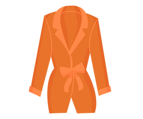 Orange jacket for women clipart