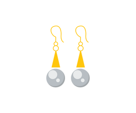 Cartoon earrings clipart