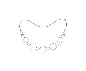 Beads necklace black and white clipart