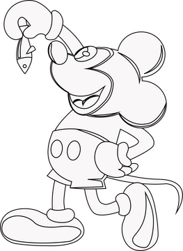 Mickey mouse drawing black and white clipart free download