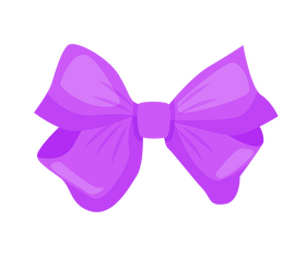 Cartoon purple bow tie clipart