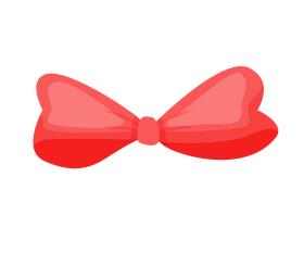 Red bow ribbon clipart