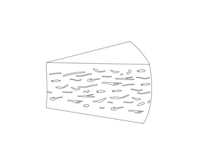 Dorblu blue cheese black and white clipart