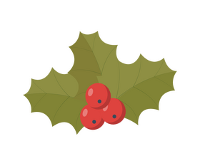 Christmas mistletoe cartoon clipart