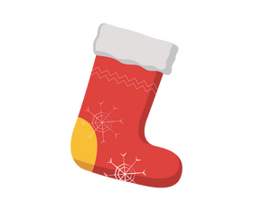 Cartoon Christmas boot clipart