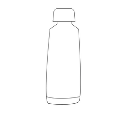 Zero waste refillable bottle black and white clipart