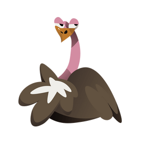 Ostrich torso clipart