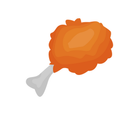 Fried chicken illustration clipart