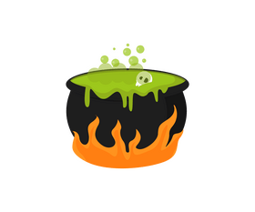 Witches cauldron clipart