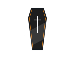 Halloween coffin illustration clipart