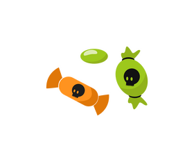 Halloween candy drawing clipart