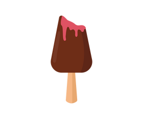 Berry ice cream on a stick clipart