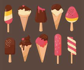 Sweet ice cream vector