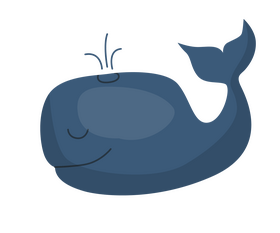 Cartoon whale clipart