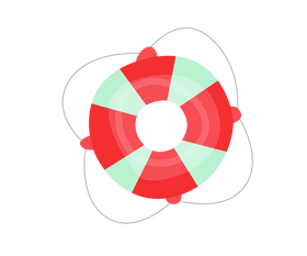 Cartoon life buoy ring clipart