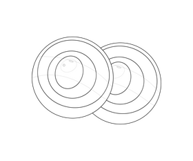 Jam biscuits drawing black and white clipart