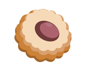 Jam and cream biscuit clipart