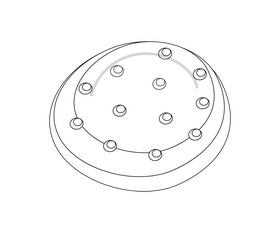 Cartoon biscuit black and white clipart