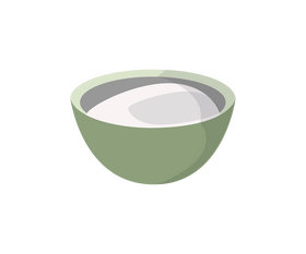 Bowl of sour cream clipart