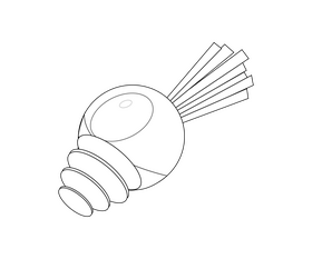 Beet slices black and white clipart