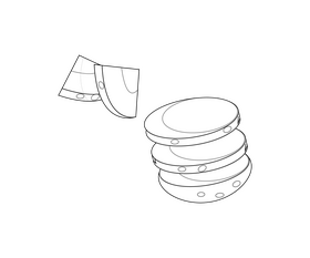 Free potato slices black and white clipart