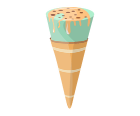 Waffle cone ice cream clipart