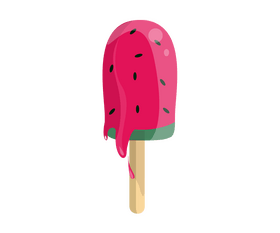 Watermelon ice cream illustration clipart