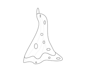 Kitchen blue towel hanging black and white clipart