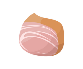 Cartoon baked ham clipart