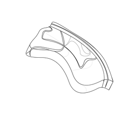 Tenderloin steak meat black and white clipart