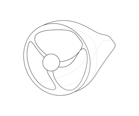 Cartoon balyk black and white clipart