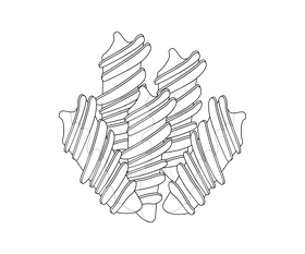 Pasta cartoon black and white clipart