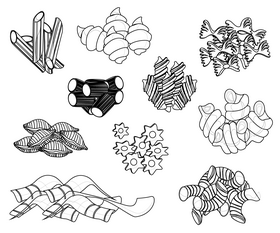 Pasta free black and white vector