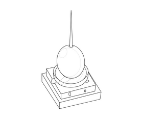 Olive snack black and white clipart