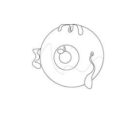 Zombie eye black and white clipart