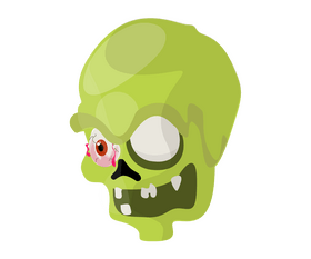Free zombie skull clipart