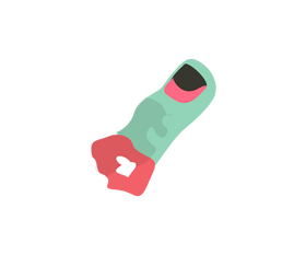 Zombie finger drawing clipart