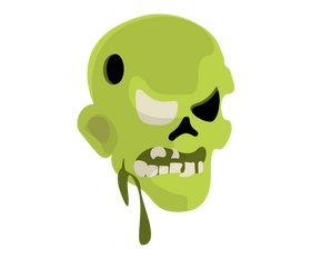 Zombie skull clipart