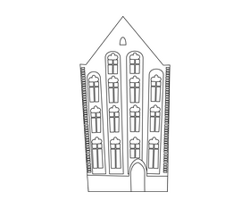 Choco Story, chocolate museum, Belgium black and white clipart