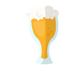 Glass of Belgian beer clipart