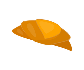 Belgian croissant cartoon clipart