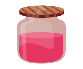 Glass jar of jam clipart
