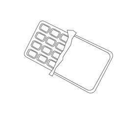 Cartoon Belgian chocolate black and white clipart