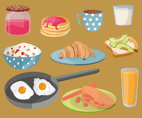 Breakfast free vector