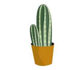 Cactus in pot clipart