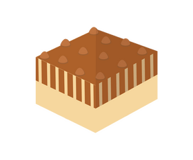 Cartoon tiramisu cake clipart