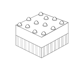 Mini cake black and white clipart