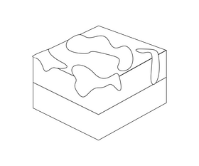 Mini cheesecake illustration black and white clipart