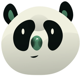 Panda head clipart
